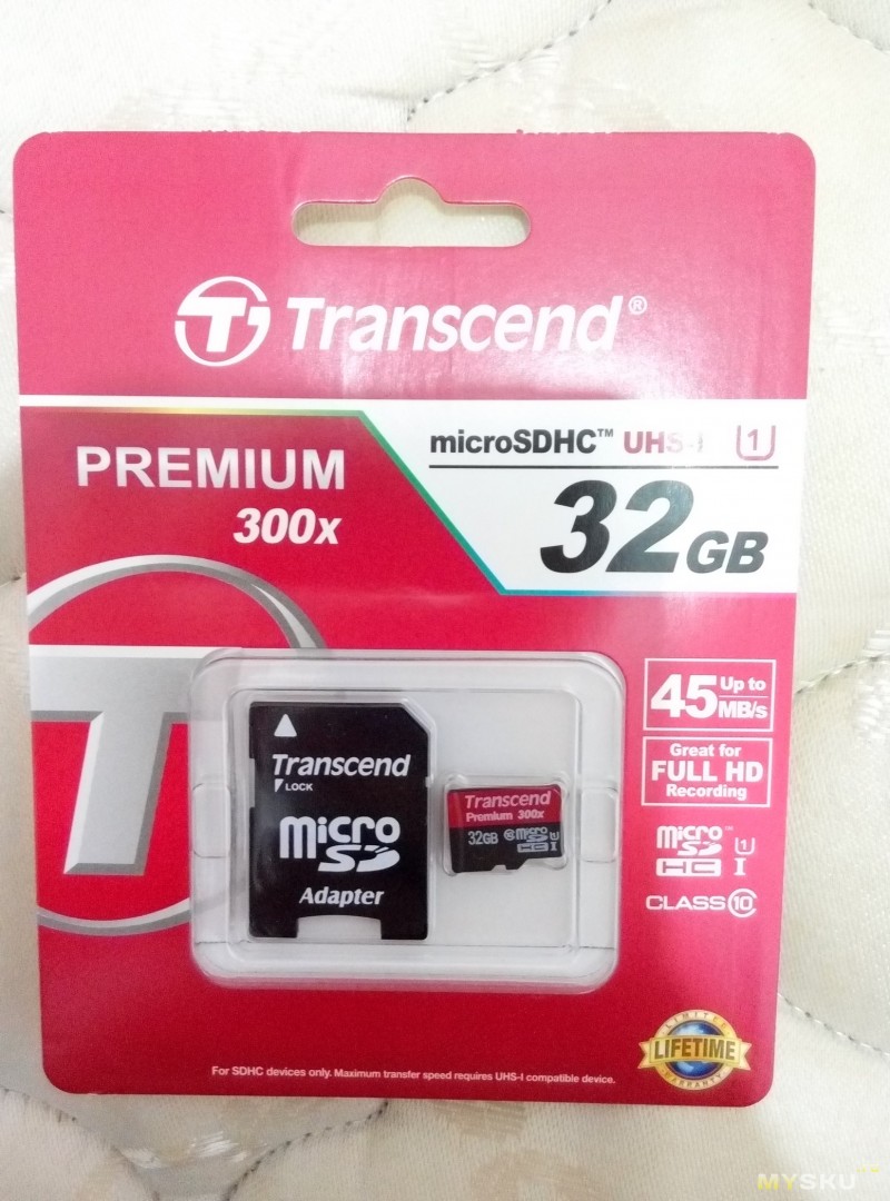 Карта памяти transcend 32