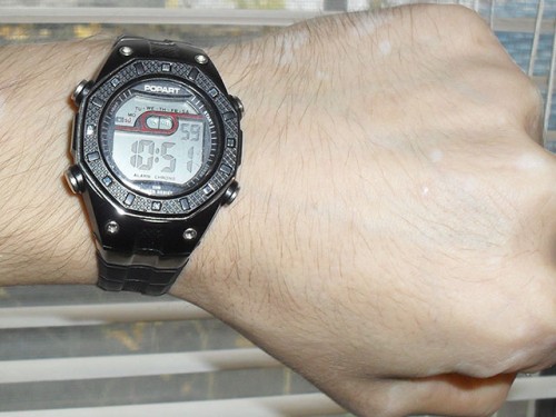 Stylish Digital Waterproof Wrist Watch (Black)