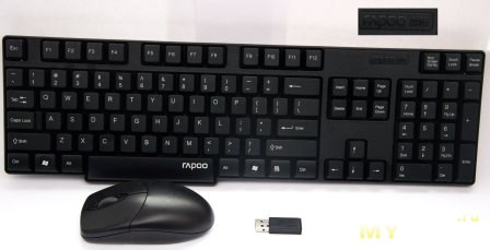 1800 2.4GHz Wireless Spill-Resistant Desktop Keyboard with Wireless Optical Mouse (1*AA/1*AA)