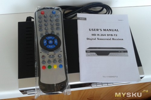 DVB-T2 ресивер - комплект поставки