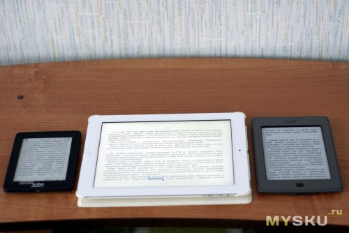 Kobo + Ipad 3 + Kindle Touch