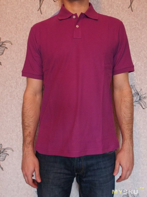 Solid Pique Polo Violet - front
