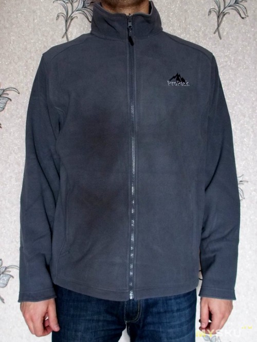 Arthur Stand Collar Fleece Jacket Gray front