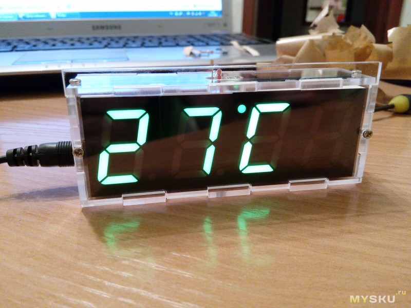 Собираем DIY набор китайских электронных часов с термометром и датчиком освещенности